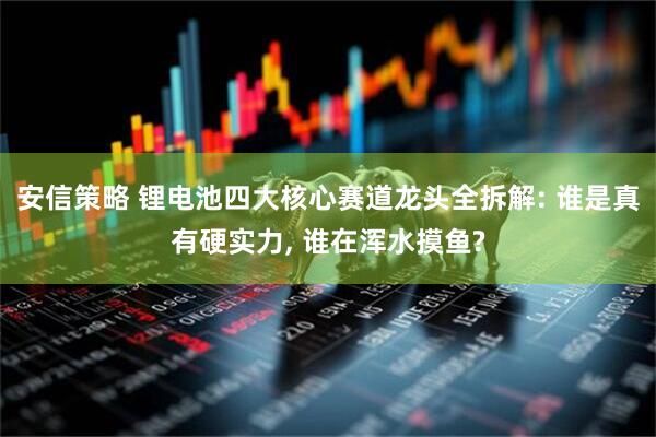 安信策略 锂电池四大核心赛道龙头全拆解: 谁是真有硬实力, 谁在浑水摸鱼?
